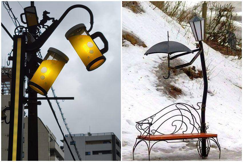 kolase potret desain lampu jalan unik (reddit.com/user/filmAF | reddit.com/user/I_Noob_Tubed_JFK)