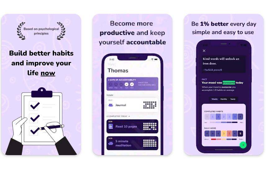 potret aplikasi Habit Tracker - Proddy (Thomas Wolfgang Menzel/Habit Tracker - Proddy)