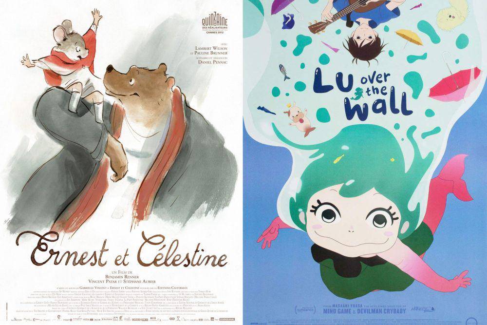 poster film Ernest and Celestine dan Lu Over the Wall (dok. StudioCanal/Ernest and Celestine | dok. Science Saru/Lu Over the Wall)