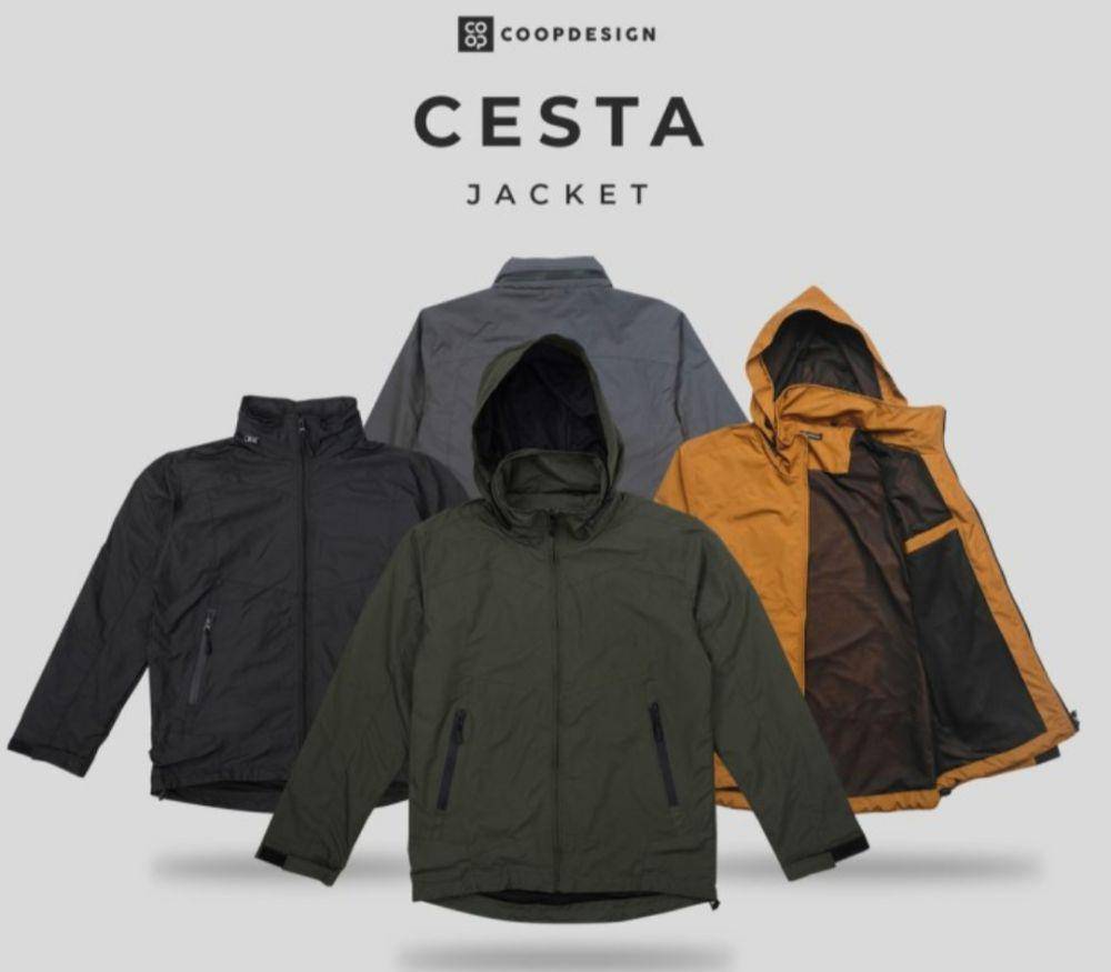 Coop Design Cesta Jaket Parasut Pria dengan Hoodie (tokopedia.com/Cathann012)