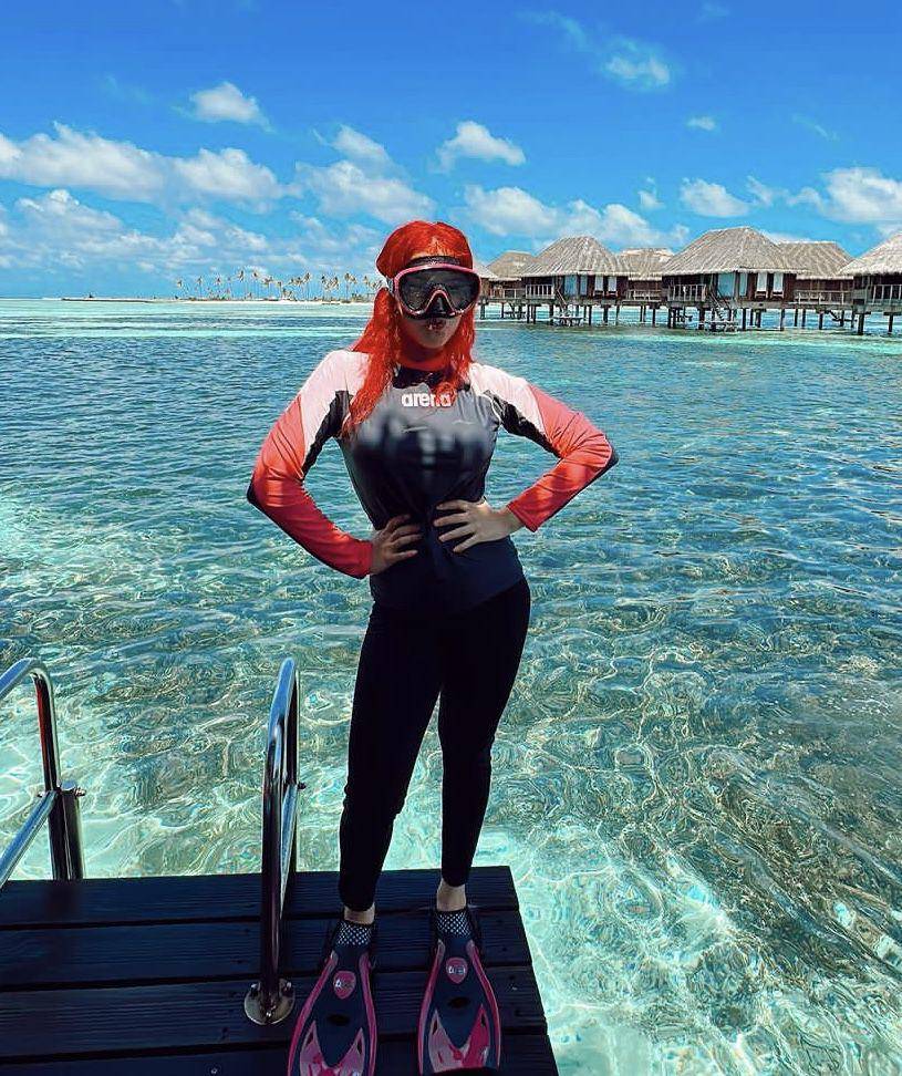 Tasya Farasya snorkeling di Maldives (instagram.com/tasyafarasya)