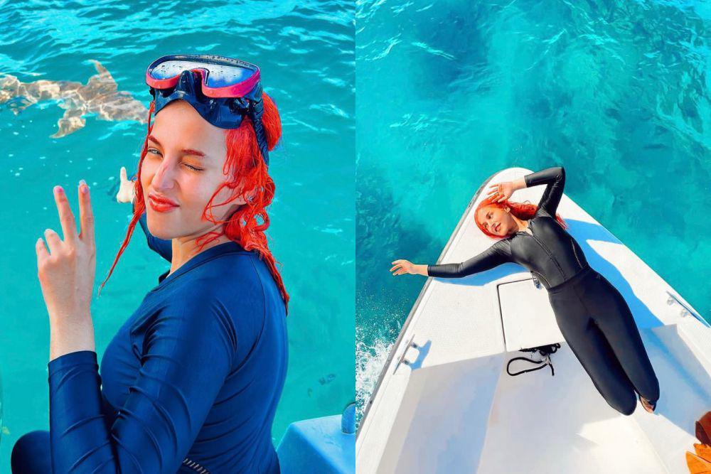 10 Potret Tasya Farasya Snorkeling di Maldives, Pengalaman Perdana!