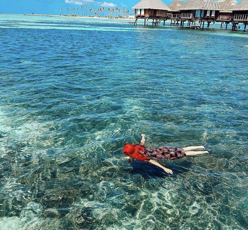 Tasya Farasya snorkeling di Maldives (instagram.com/tasyafarasya)