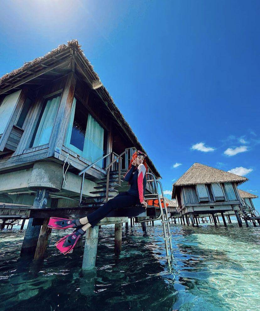 Tasya Farasya snorkeling di Maldives (instagram.com/tasyafarasya)