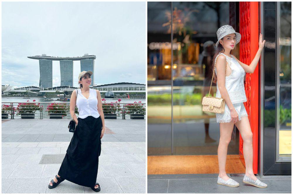 7 Potret Angel Karamoy saat Liburan di Singapura, Cantik Memesona!
