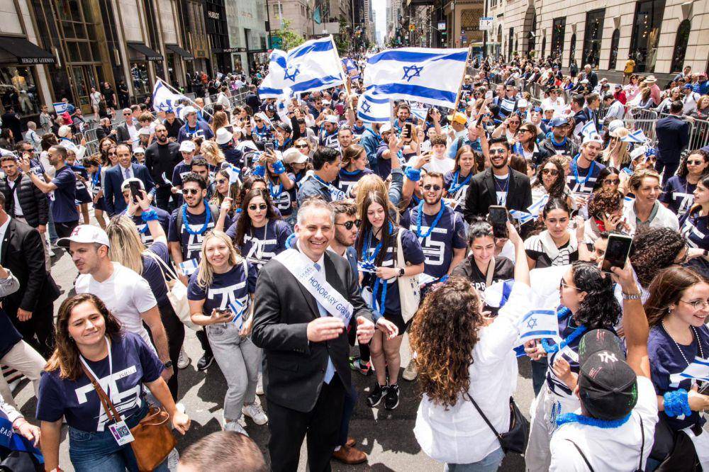 parade warga Israel di Amerika Serikat (twitter.com/IsraelinNewYork)