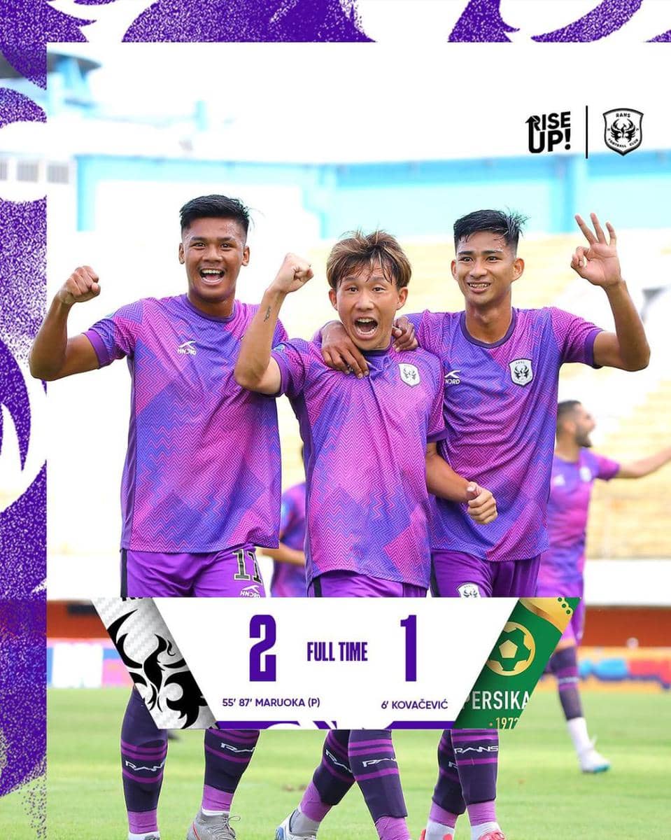 Mitsuru Maruoka bersama pemain RANS Nusantara FC. (Instagram.com/rans.nusantara)