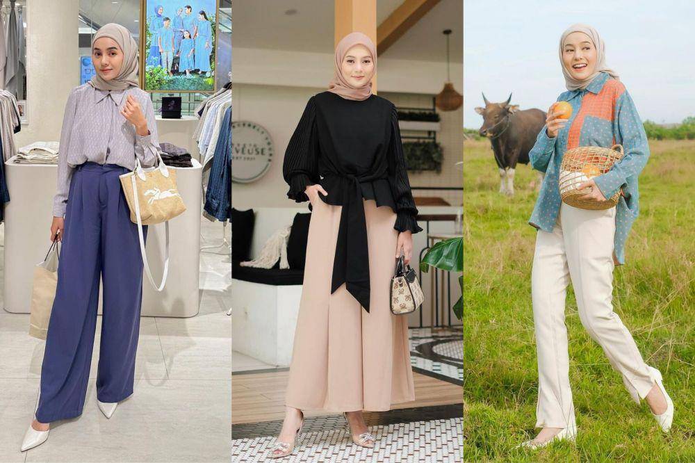 OOTD smart casual hijab ala selebgram Zizi (instagram.com/auliaalazizi_)