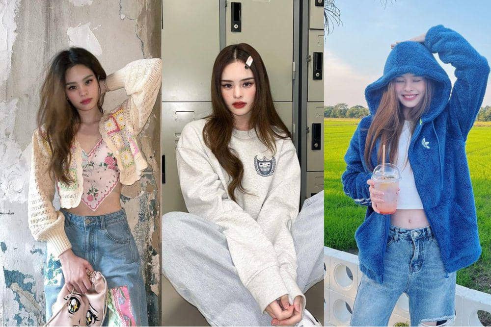 10 Ide Padu Padan Celana Blue Jeans ala Ally Nitibhon, Super Comfy!