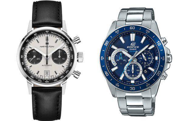 Rekomendasi jam tangan chronograph pria (hamiltonwatch.com | casio.com)