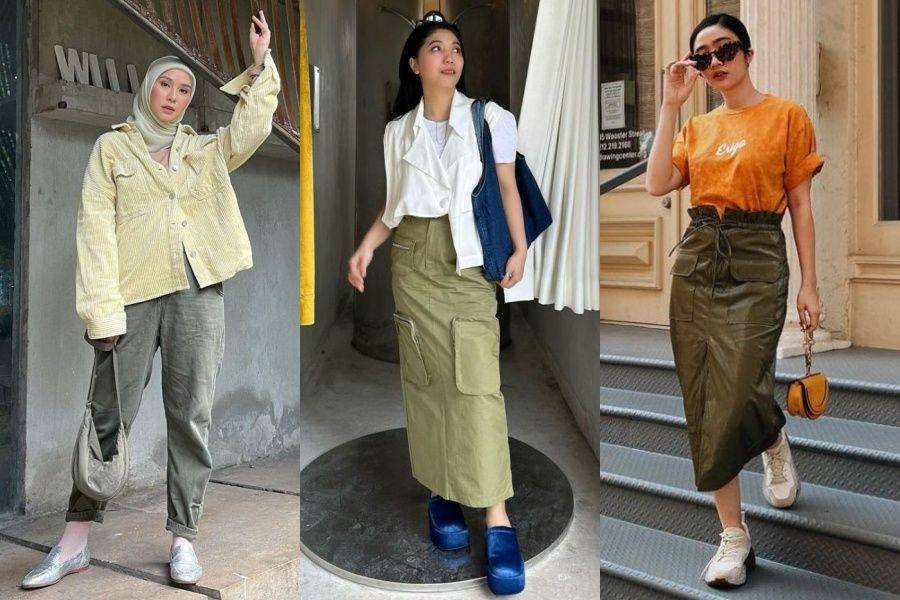 Warna yang cocok dengan hijau army (instagram.com/zaskiadyamecca l instagram.com/_likemiya_ l instagram.com/febbyrastanty)