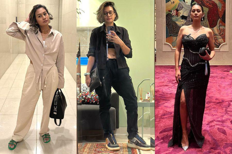 7 Inspirasi OOTD Raihaanun, Gaya Badass Mama yang Kece!