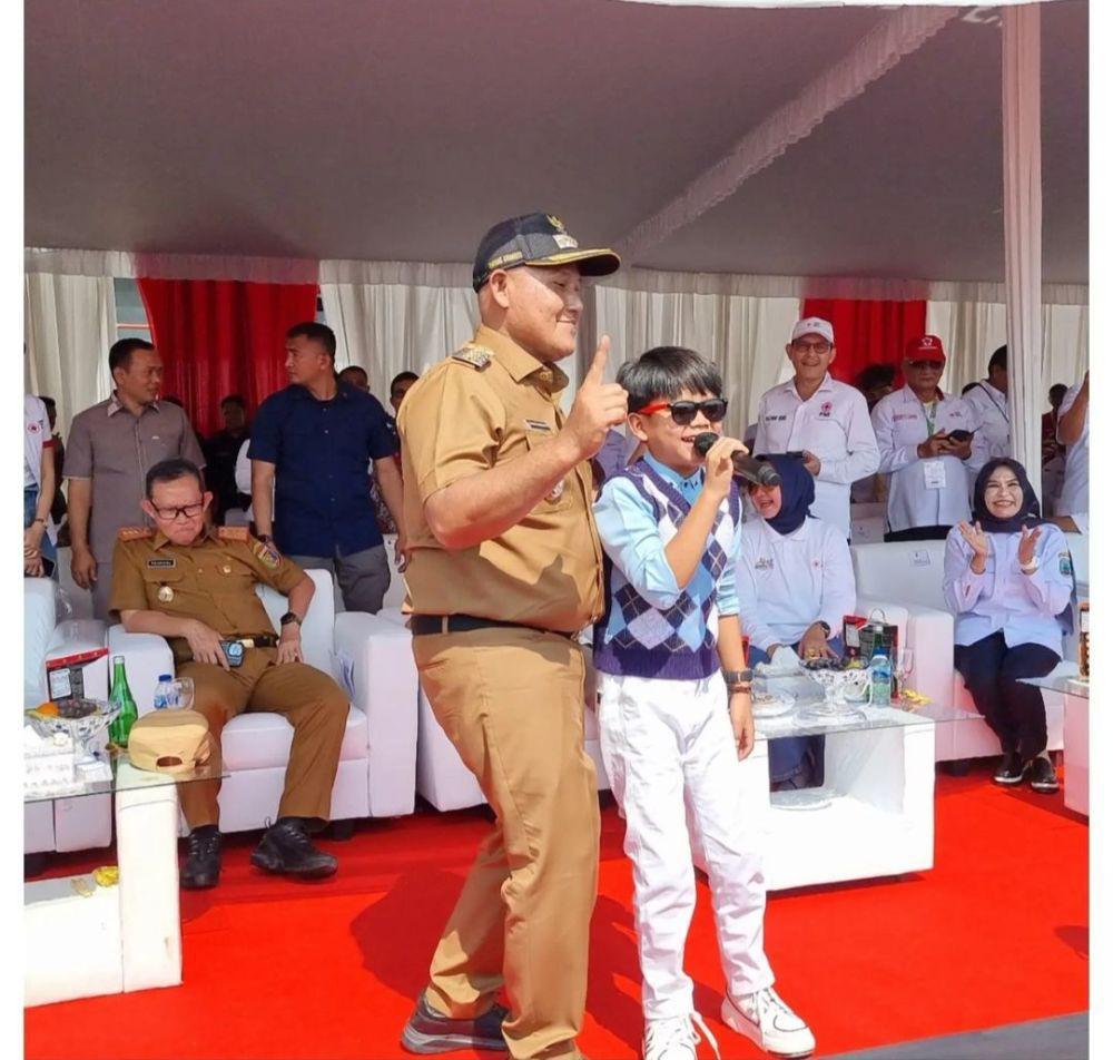 Farel Prayoga Meriahkan Pembukaan Jumbara PMR Nasional Lamsel 2023