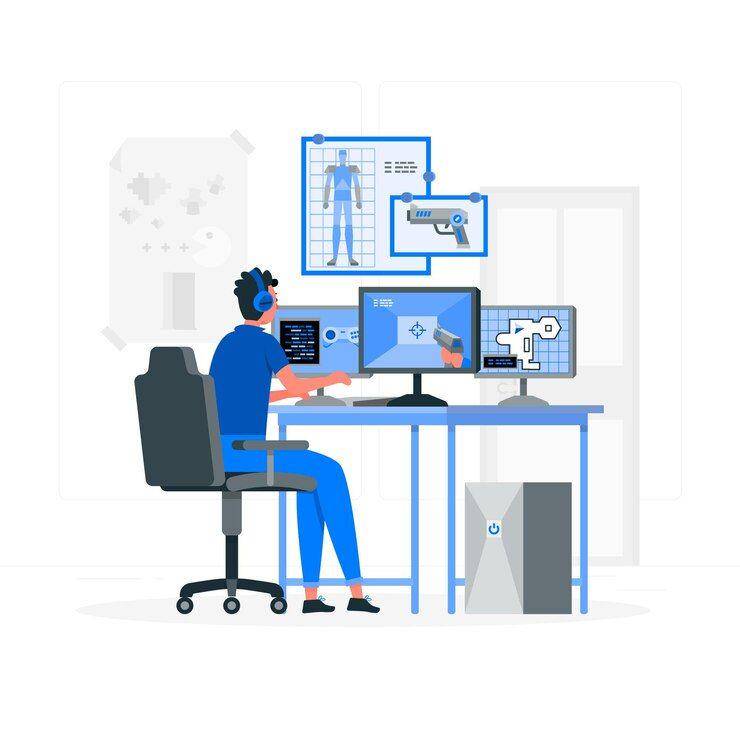 ilustrasi developer game (freepik.com/stories)