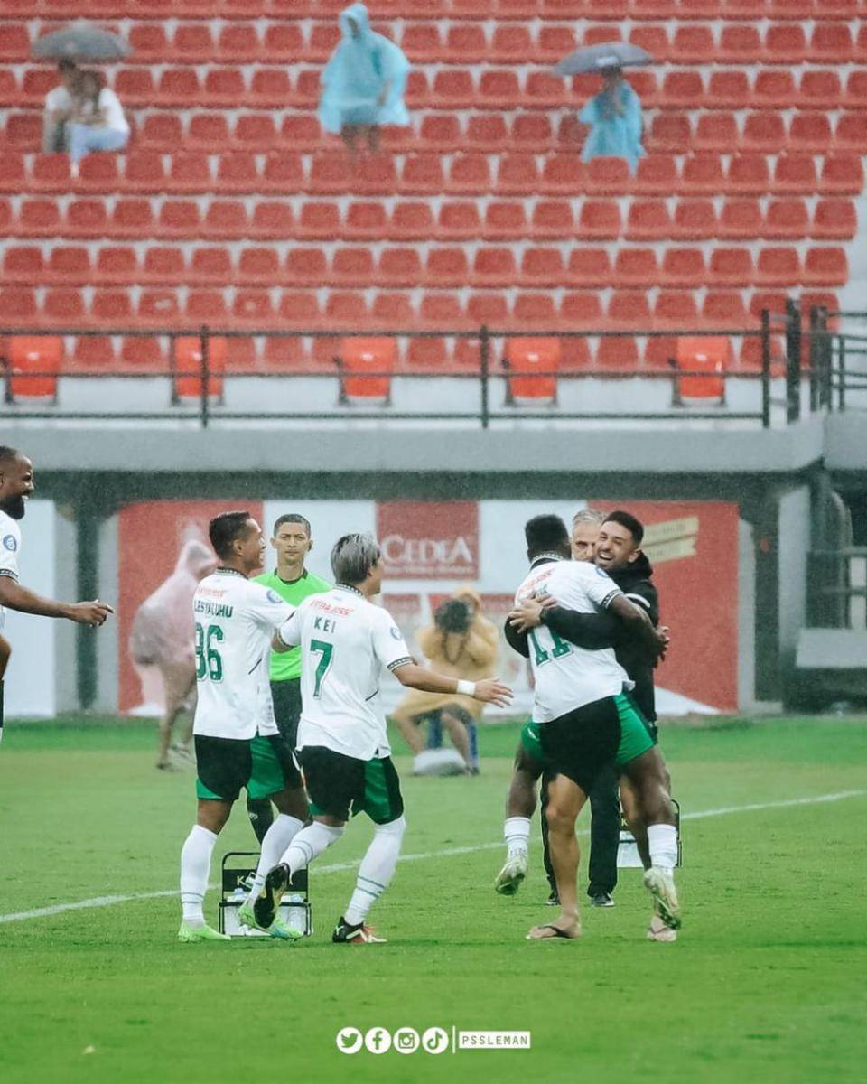 Selebrasi pemain PSS Sleman setelah gol Ricardo Cawor (Instagram/pssleman)