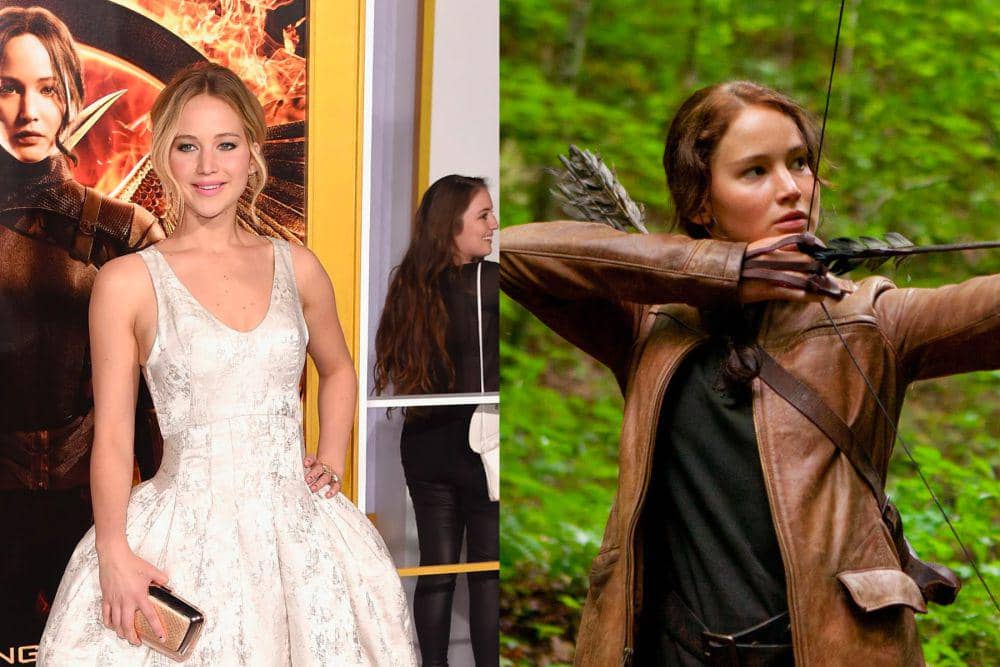 Jennifer Lawrence dan karakter Katniss Everdeen. (twitter.com/TheHungerGames)