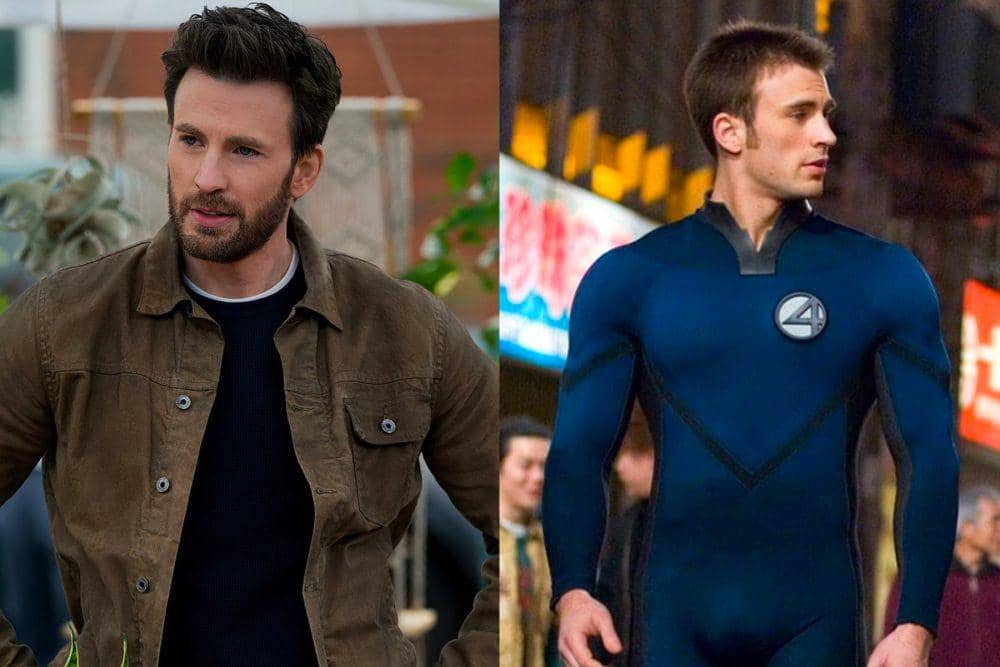 Chris Evans dan karakter Human Torch. (instagram.com/appletv | instagram.com/cevansnews)