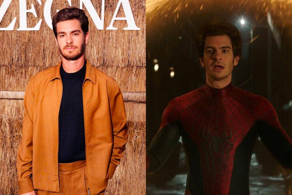 Andrew Garfield dan karakter Spider-Man. (instagram.com/warrenalfiebaker | instagram.com/spidermanmovie)