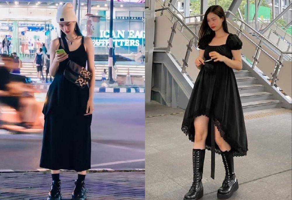 inspirasi outfit bernuansa gothic ala Milk Pansa (instagram.com/panly.v)