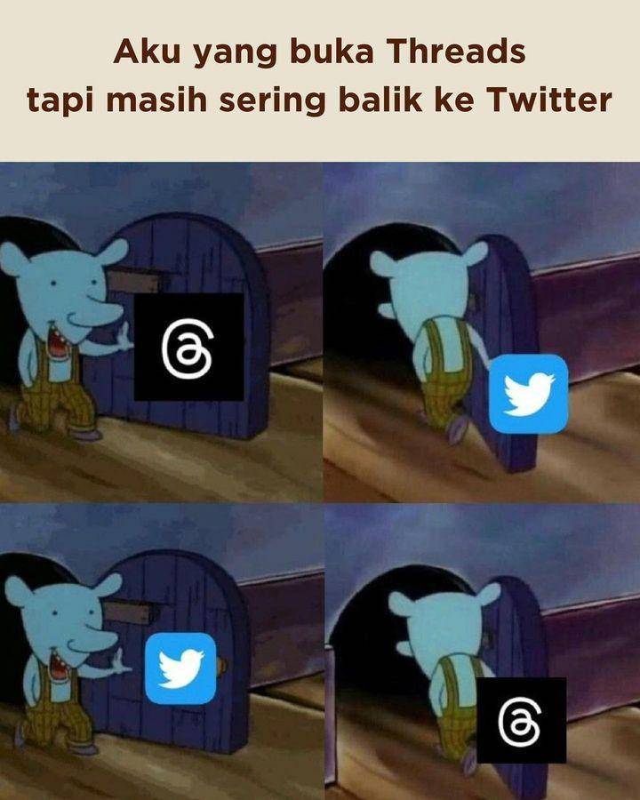 meme gak betah main Threads (instagram.com/dagelan)