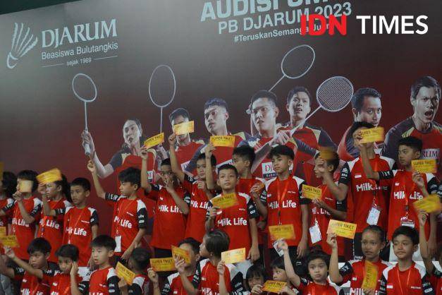 Para peserta yang lolos Audisi PB Djarum 2023. (IDN Times/Tino).