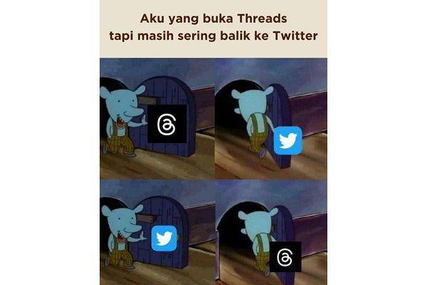 meme gak betah main Threads (instagram.com/dagelan)