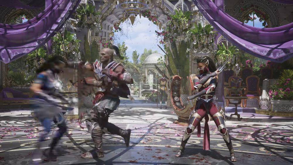 Kameo Fighter Goro menyerang Kitana. (Dok. NetherRealm Studio/Mortal Kombat 1)