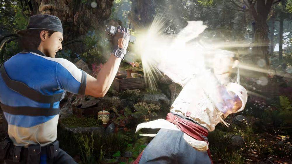 Kameo Fighter Stryker menyerang Liu Kang. (Dok. NetherRealm Studio/Mortal Kombat 1)