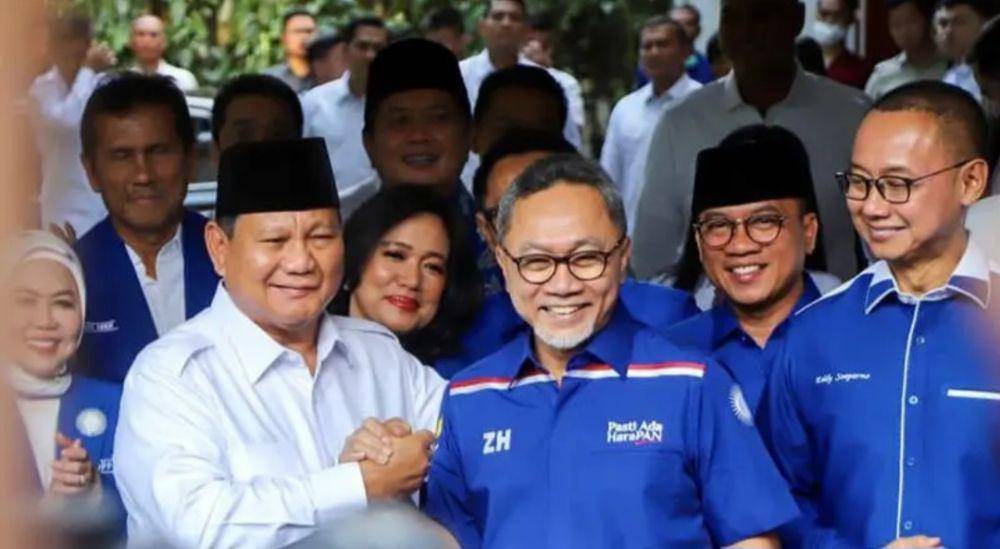 Ketua Umum Partai Amanat Nasional (PAN), Zulkifli Hasan ketika bertemu Ketum Partai Gerindra, Prabowo Subianto di Kertanegara pada 8 April 2023. (Dokumentasi DPP PAN)