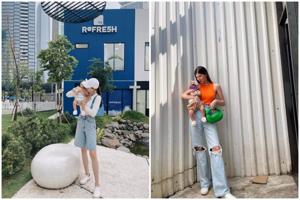 10 Ide Daily Outfit Mikaila Patritz, Kece saat Gendong Anak!