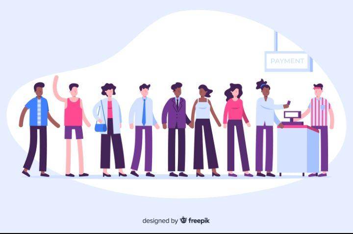 ilustrasi antrian pembelian (freepik.com/pikisuperstar)