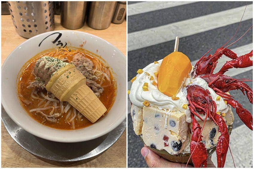 9 Potret Kombinasi Aneh Es Krim dengan Makanan Lain