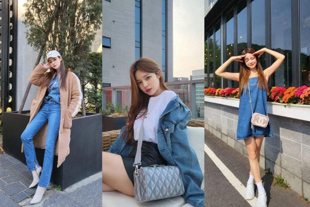 10 Ide OOTD Modis dengan Denim ala Han Eu Ddeum, Siap Curi Atensi!