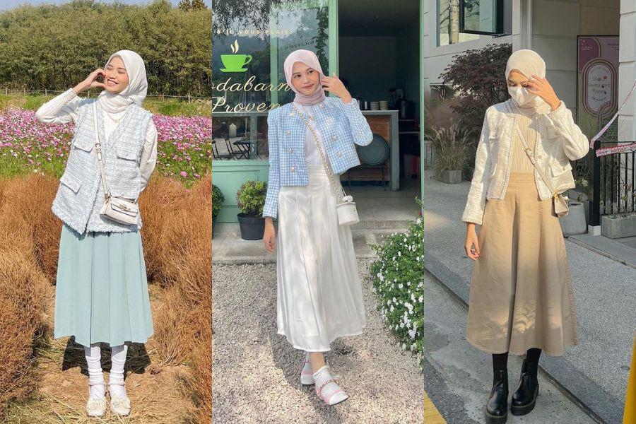 14 Style Hijab Korean Look ala Queen Artha, Kiyowo untuk Konser!