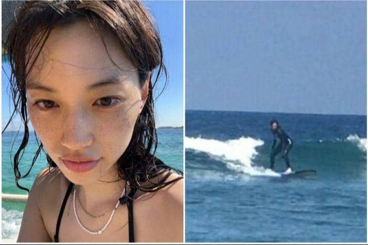 7 Potret Liburan Kim Do Yeon di Bali, Asyik Menjajal Surfing!