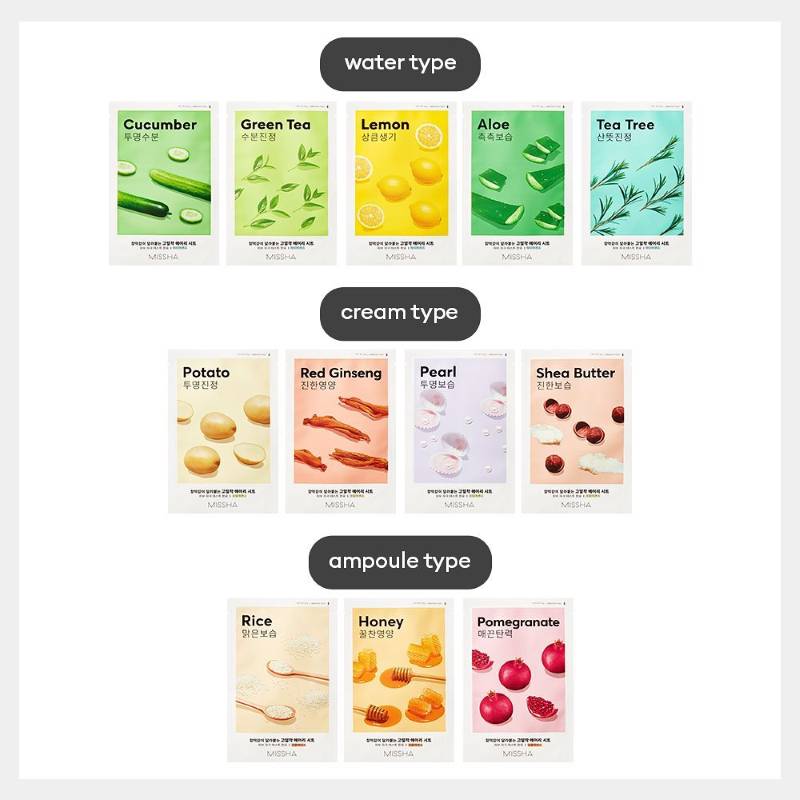 Missha Airy Sheet Mask All Variant(instagram.com/missha.official)