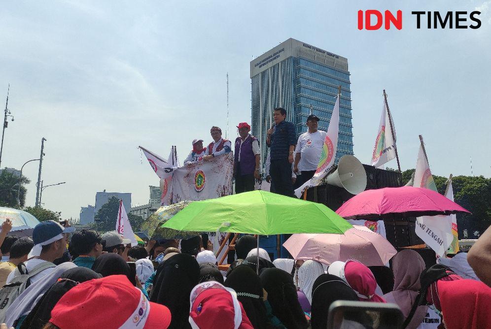 Seruan 'Hidup SBY-Demokrat' Bergema Saat Demo RUU Kesehatan di DPR