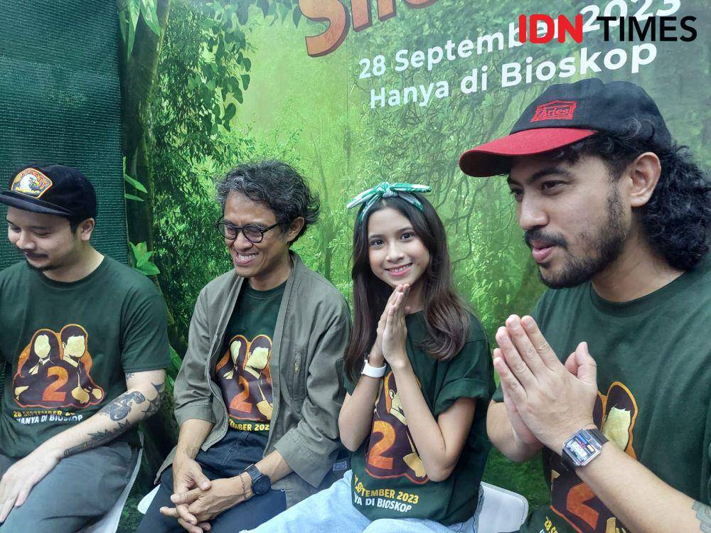 Pemain film Petualangan Sherina 2 di PRJ, pada Selasa (11/7/2023) (IDN Times/Erfah Nanda)