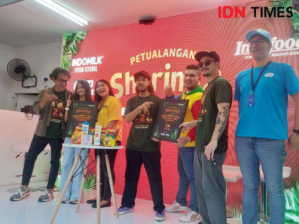 Pemain film Petualangan Sherina 2 di PRJ, pada Selasa (11/7/2023) (IDN Times/Erfah Nanda)