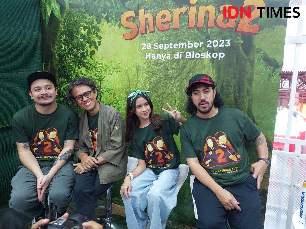 Pemain film Petualangan Sherina 2 di PRJ, pada Selasa (11/7/2023) (IDN Times/Erfah Nanda)