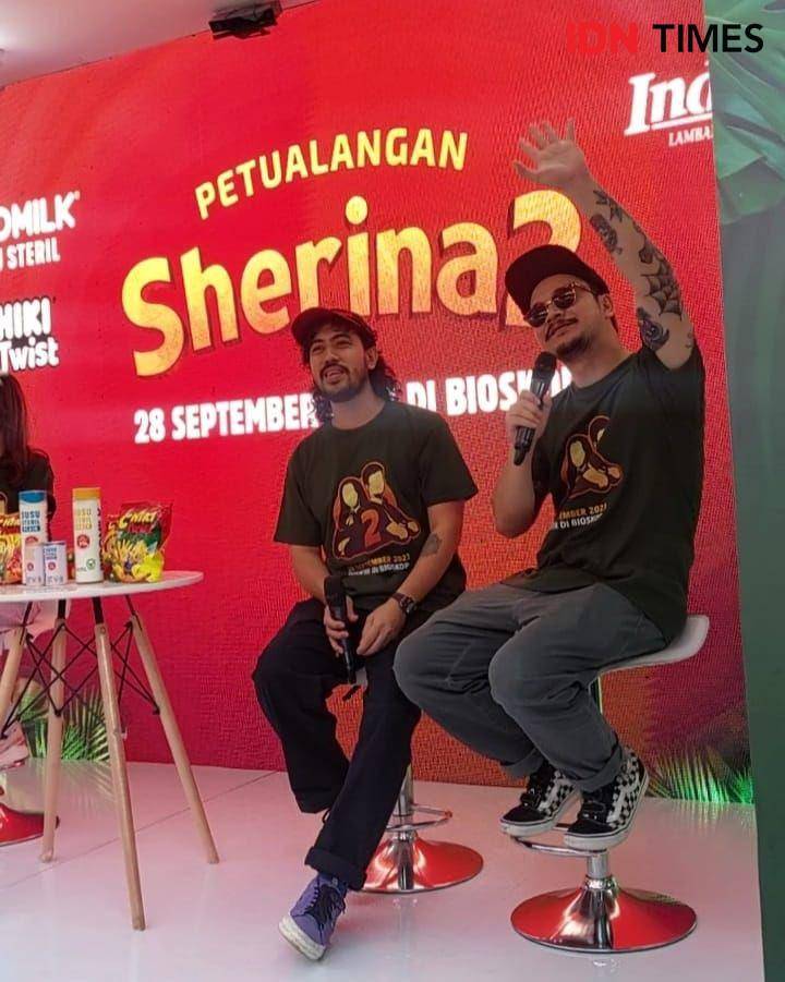 Pemain film Petualangan Sherina 2 di PRJ, pada Selasa (11/7/2023) (IDN Times/Erfah Nanda)