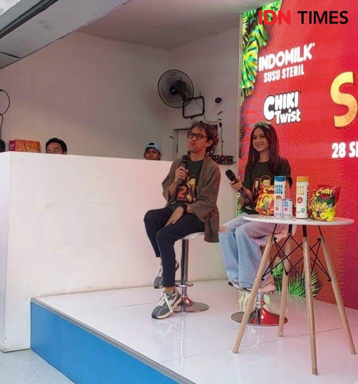 Pemain film Petualangan Sherina 2 di PRJ, pada Selasa (11/7/2023) (IDN Times/Erfah Nanda)