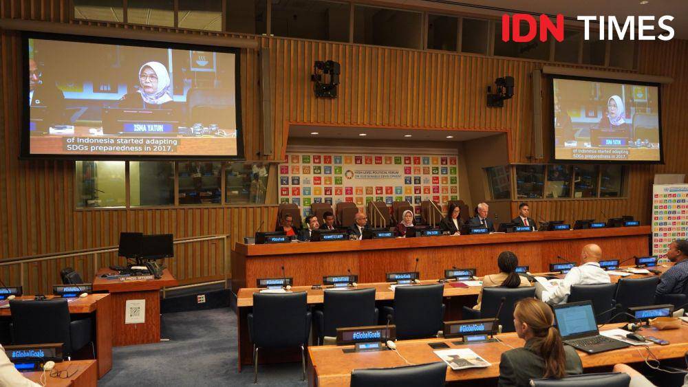 High-Level Event pada peluncuran SDG Report 2023 Special Edition di markas besar PBB New York, Senin (10/7). (Dok. BPK).