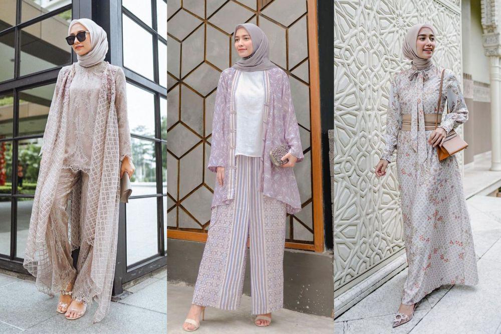 8 OOTD Kondangan Hijab Modern ala Mega Iskanti, Simpel dan Chic!