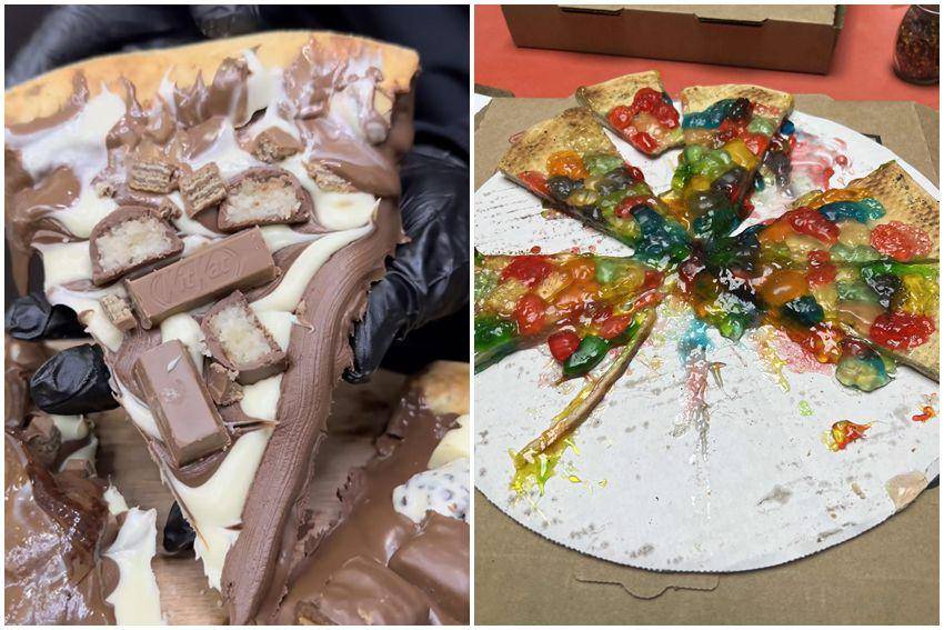 kolase potret piza dengan topping makanan manis (reddit.com/user/Uberfuhrer_ | reddit.com/user/YEAH_TIP_ASSIST)