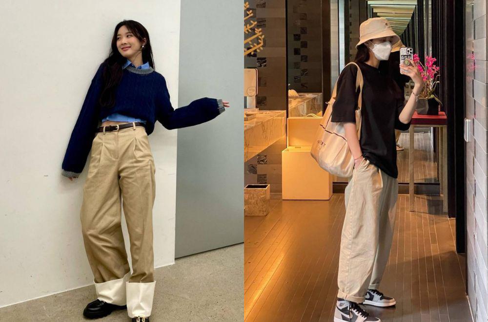 9 OOTD Kasual ala Lee Chung Ah, dari Hangout hingga Ngampus