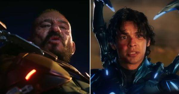 Blue Beetle dan Carapax tanpa topeng ( Dok. Warner Bros / Blue Beetle )