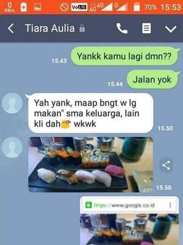 Chat ketahuan selingkuh (Twitter.com/awreceh)
