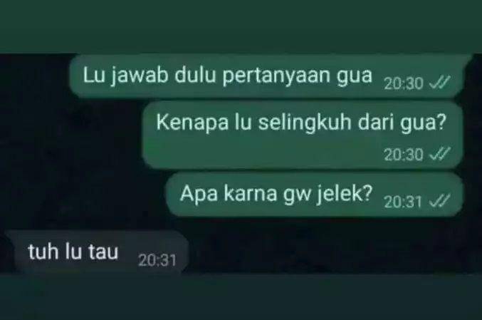 Chat ketahuan selingkuh (Twitter.com/txtfromwhatsapp)