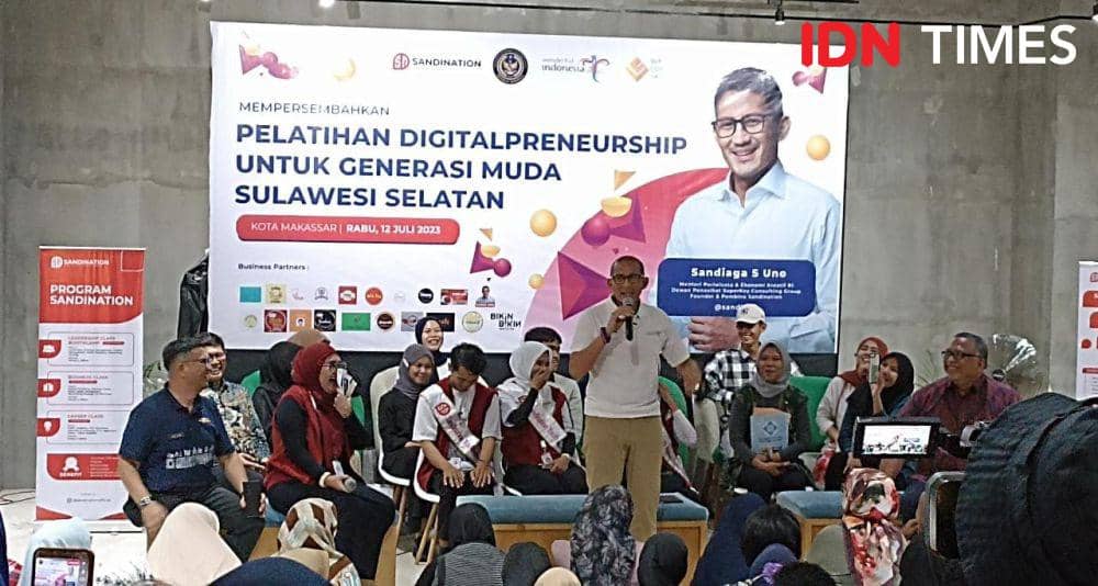 Sandiaga Dorong Pengusaha Muda di Makassar Berinovasi